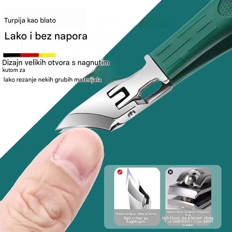 🔥 Škare za nokte otporne na prskanje s rubom pod kutom od 25° (set od 3 dijela)