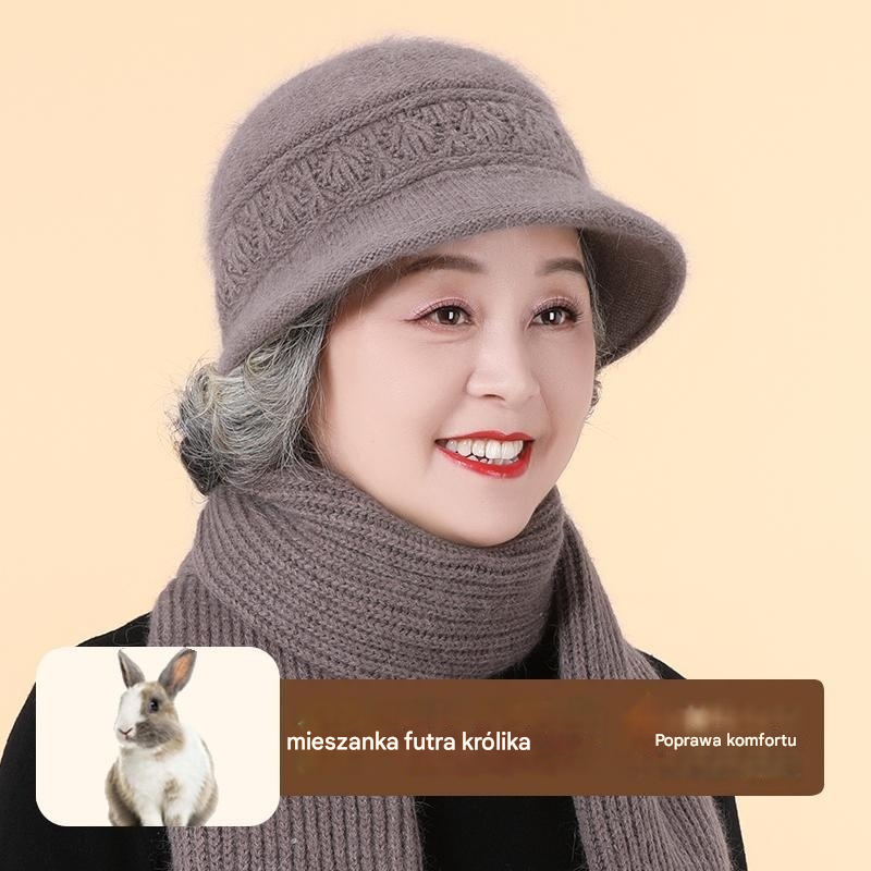 🧶Czapka + szalik🧶 Ciepły towarzysz na zimę: ciepła dziergana czapka