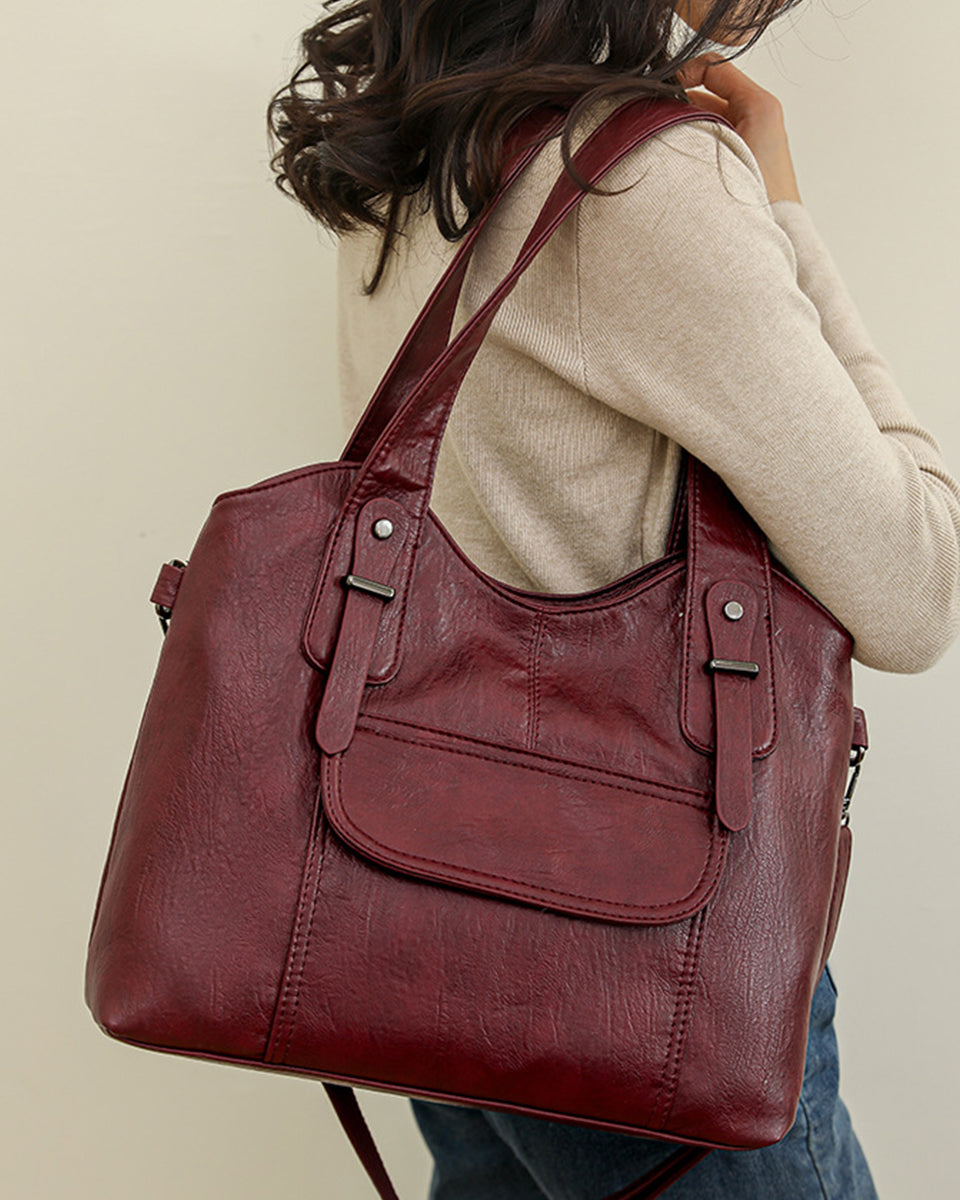 📢👜Nová dámská kožená kabelka přes rameno z pravé hovězí kůže -