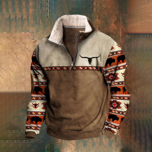 👕【35% ZNIŻKI】【S-4XL】2025 Jesienno-zimowy męski modny, ciepły sweter z długim rękawem i nadrukiem 3D -3774285