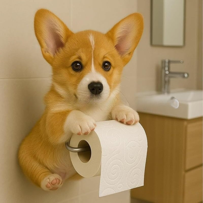 🐕【50% OFF】Držák na toaletní papír s motivem roztomilého štěňátka