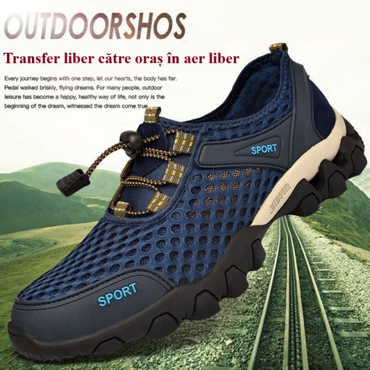 【39-44】2024 Oddychające, siateczkowe letnie buty turystyczne na świeżym powietrzu--3681617