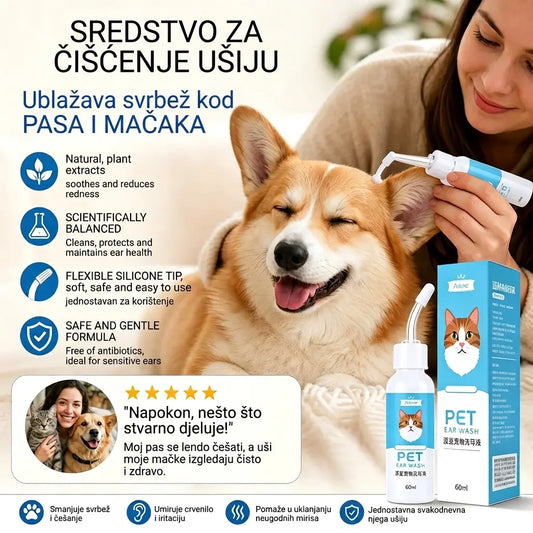 🐶🐱 Sredstvo za čišćenje ušiju za ublažavanje svrbeža ušiju kod pasa i mačaka.
