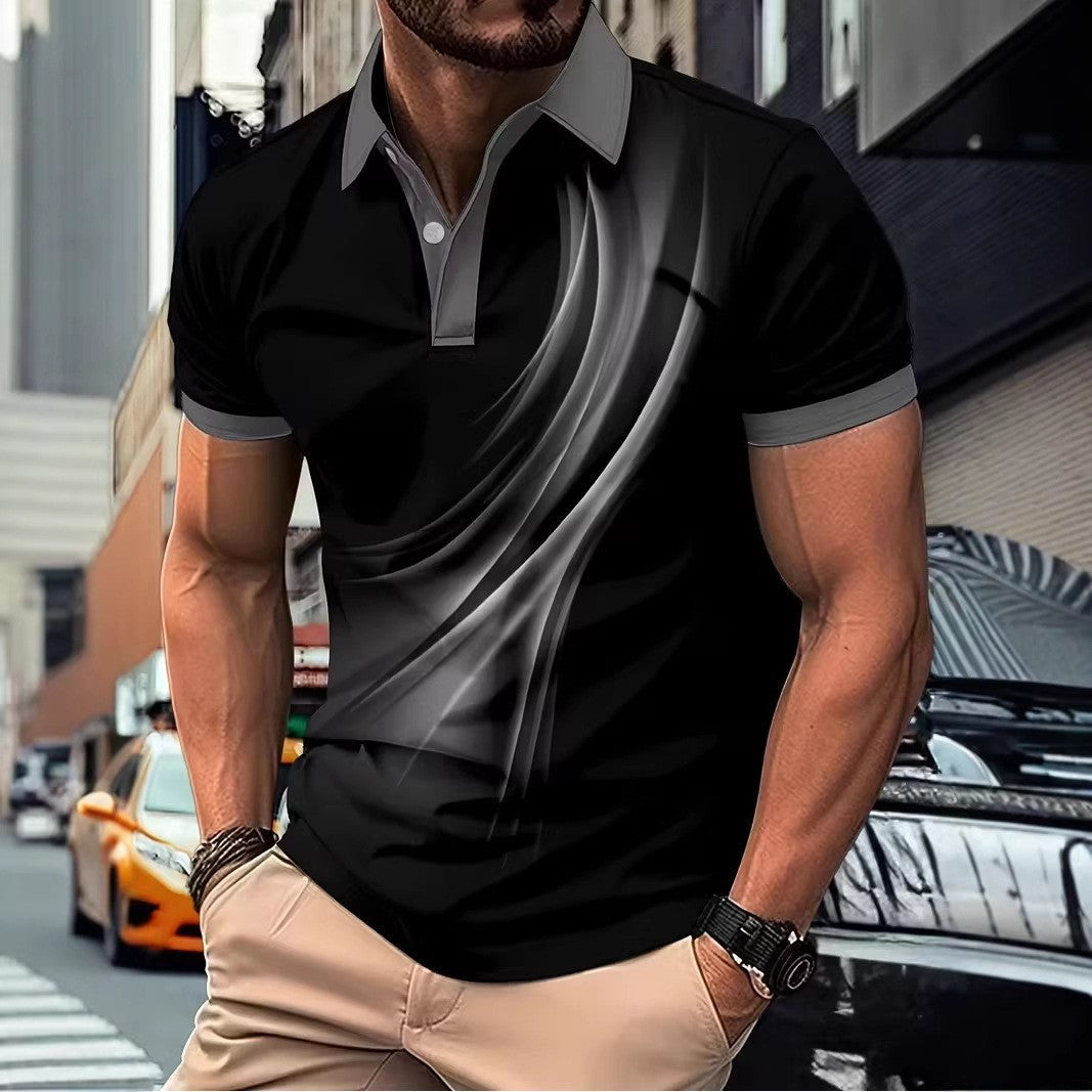 👔🔥 Plaćanje pouzećem✅️【40-130kg】Nova muška ljetna polo majica s 3D prugama