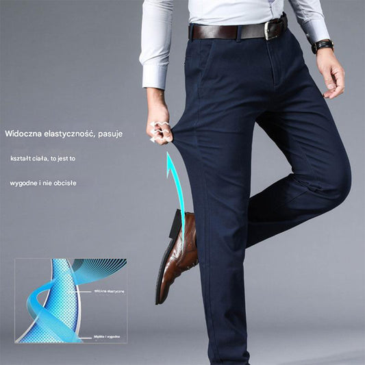 💥👖 [45-110 kg]💖🛒 2025 nowe męskie spodnie biznesowe casualowe na wiosnę i lato, wąskie, proste, szerokie, rozciągliwe, spodnie