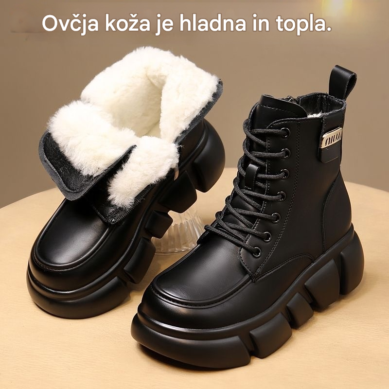 👢【35~40】Ženski škornji iz mehkega pravega usnja in volne