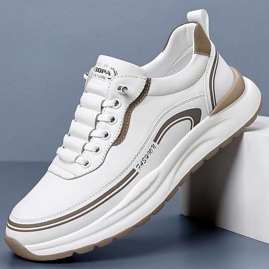 Oferta czasowa【rozmiary 39-45】Wodoodporne i odporne na zabrudzenia sportowe buty skórzane z miękką podeszwą dla maksymalnego komfortu