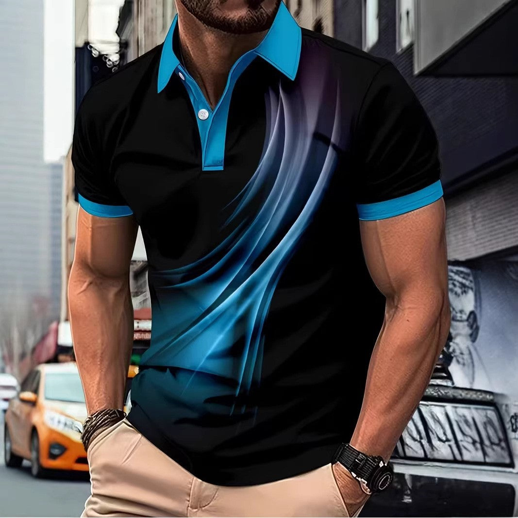 👔🔥 Plaćanje pouzećem✅️【40-130kg】Nova muška ljetna polo majica s 3D prugama