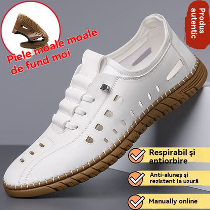 😎Wyprzedaż końcowa rozmiary 39-44 Letnie męskie sandały ze skóry naturalnej przewiewne i z miękką podeszwą👟