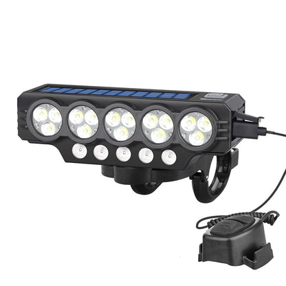 🚨💡 Solarna lampka rowerowa z ładowaniem USB i głośnikiem, idealna do długiej jazdy nocą