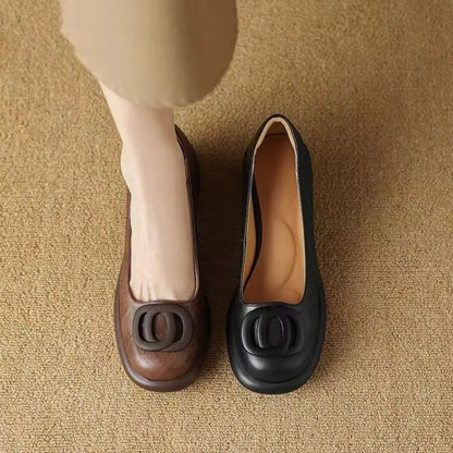 💖👠【Veličine 35-40】2026 Nove udobne cipele od prave kože, retro potpetica od 5 cm, elegantne i svestrane