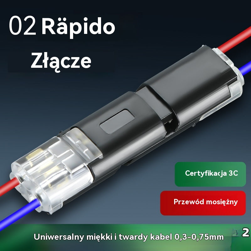 🏆Podwójne złącze wtykowe z klipsem blokującym