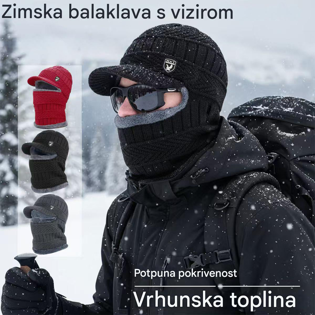 [Oferta ograniczona czasowo] 🔥 Jednoczęściowa czapka wykonana z grubej wełny, wiatroszczelna, odpowiednia do użytku na zewnątrz.