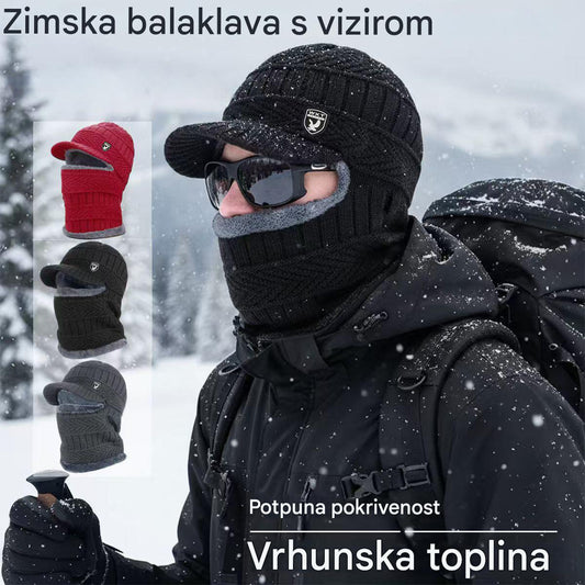 [Oferta ograniczona czasowo] 🔥 Jednoczęściowa czapka wykonana z grubej wełny, wiatroszczelna, odpowiednia do użytku na zewnątrz.