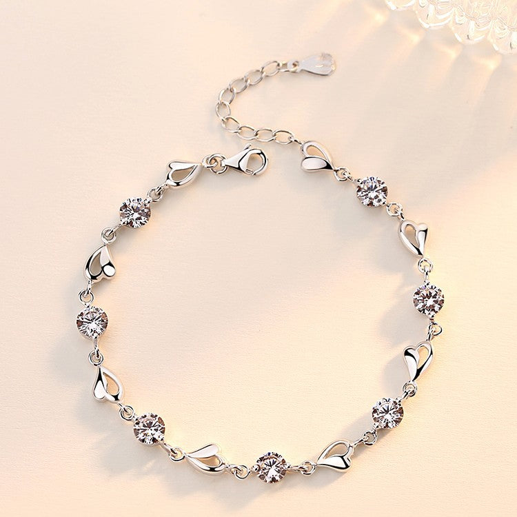 【pri kúpe 1 získate 1 zadarmo】Náramky Love Heart zo striebra 925-3851127