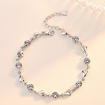 【pri kúpe 1 získate 1 zadarmo】Náramky Love Heart zo striebra 925-3851127