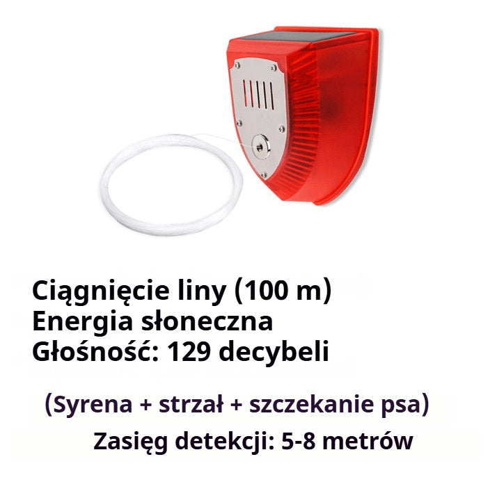 【⚡-50%】🔥Solarny alarm, lampa antykradzieżowa z czujnikiem ruchu, ultradźwiękowy odstraszacz zwierząt