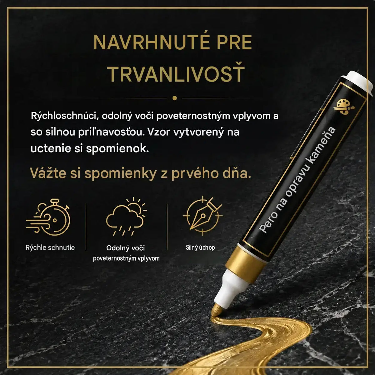 [Kúpte jeden, druhý získate zadarmo] 🖍️ Vodoodolné retušovacie pero odolné voči vyblednutiu, určené na opravu a obnovu nápisov na kamenných doskách.