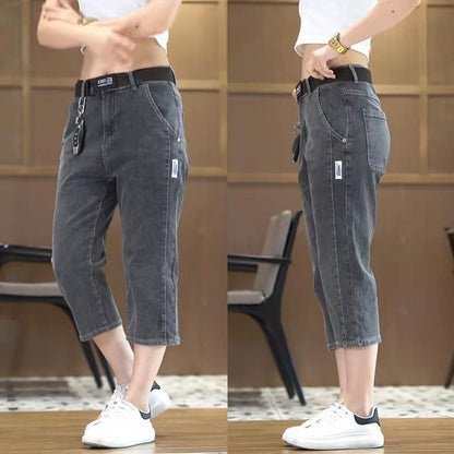 💖【S-5XL】👖👖Muške jednobojne plisirane capri hlače od pamuka i lana - hladne i prozračne, laskaju obliku noge, elegantne i ležerne