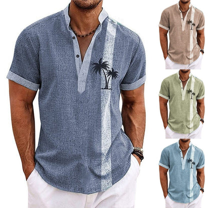 😎☀️【S-6XL】2024 Męska bawełniana koszula w stylu casual, resortowym 3705229