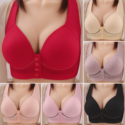 💥【3 sztuki】👙Biustonosz bez drutu dla mam w średnim i starszym wieku, wygodna, cienka bielizna w dużych rozmiarach 3723778