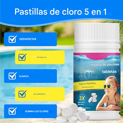 🔥【Kupite 1, dobijte 1 gratis】🏊‍♀️💧Tablete za čišćenje bazena za kristalno čistu vodu.