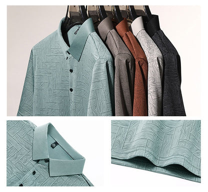 🔥【M-4XL】👔2025 Nowa modna męska koszulka POLO z krótkim rękawem w pask✨jedwabna gładkoś✨wygodna i oddychająca