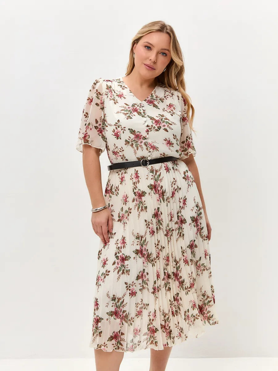 🏆【Nowość bestsellery】🌸💥【S-5XL】Nowa elegancka sukienka w kwiatowy nadruk
