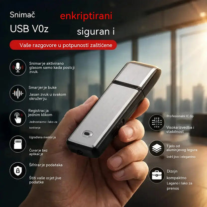 Prijenosni USB snimač visoke razlučivosti sa smanjenjem šuma