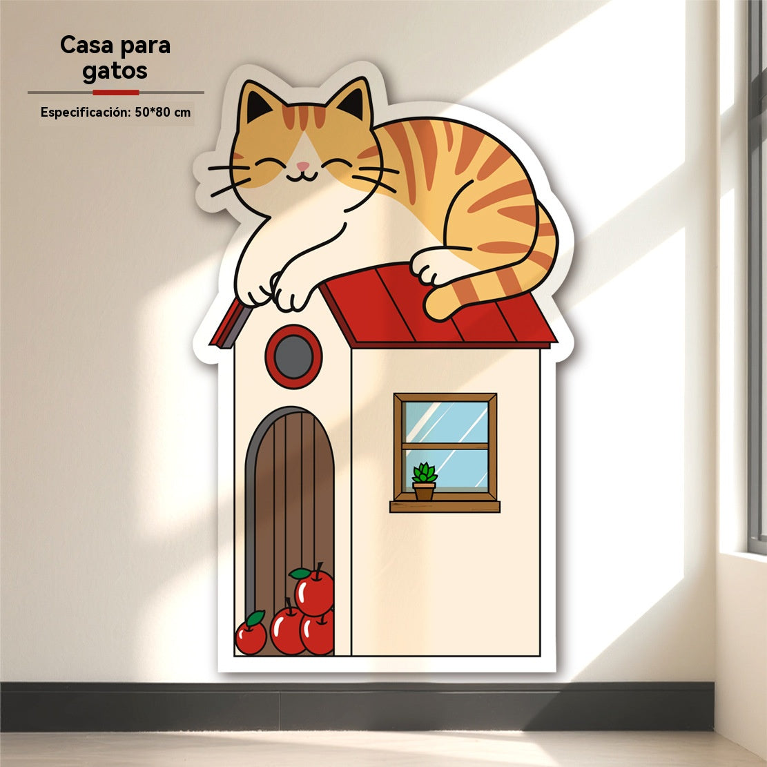 🏆【🔥Vroča razprodaja】🐱Samozapiralna praskalna deska za mačke - navpična praskalna deska v obliki kocke - namestitev ni potrebna, samo nalepite in uporabljajte.