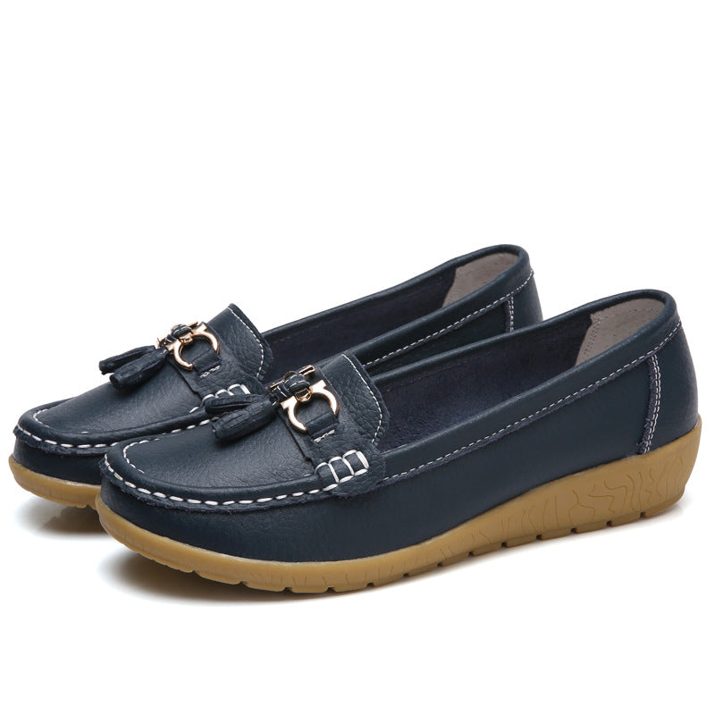 🔥【35-44】Nowe, oddychające i wygodne damskie skórzane buty z miękką podeszwą
