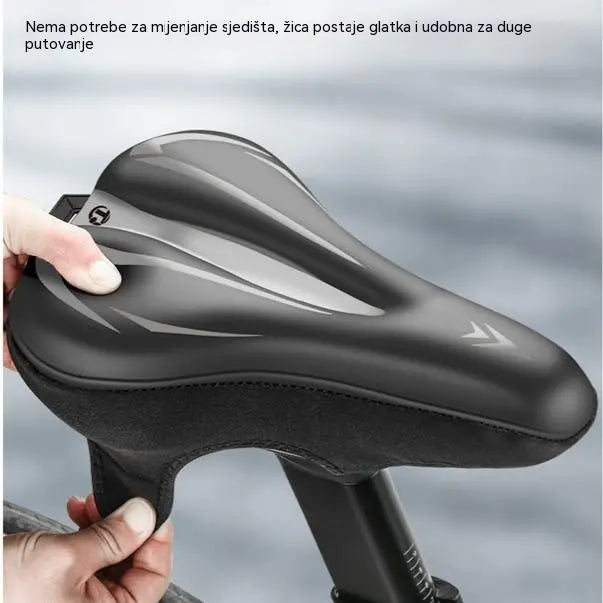 🚲Navlaka za sjedalo brdskog bicikla, izrađena od debele, vodootporne, ultra mekane silikonske kože.
