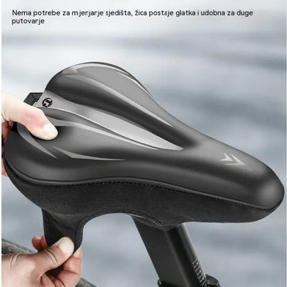 🚲Navlaka za sjedalo brdskog bicikla, izrađena od debele, vodootporne, ultra mekane silikonske kože.