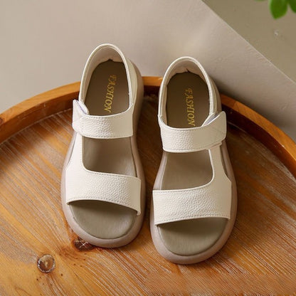 👡【35-43】Retro letnie sandały na jednej nogawce wykonane z miękkiej skóry z miękką podeszwą