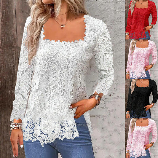 💖[50% zniżki] ✨[Rozmiary S-2XL]🌹 2026 Nowa modna koronkowa koszulka T-shirt