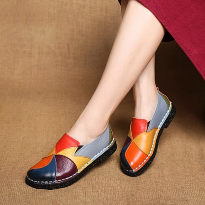 【Wielka wyprzedaż】Nowe damskie płaskie buty skórzane 2025✅Miękka skóra✅Antypoślizgowa podeszwa✅Wygodna i oddychająca wyściółka