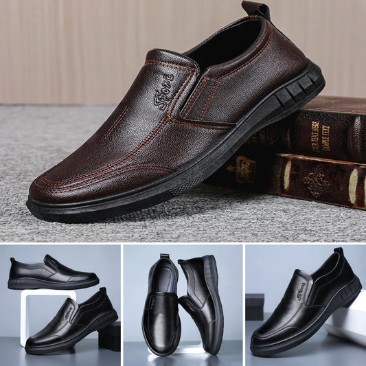 Letnia promocja🔥 Nowe męskie pantofle 2025✅Klasyczna czerń✅Wygodne wsuwane✅Miękka, antypoślizgowa podeszwa