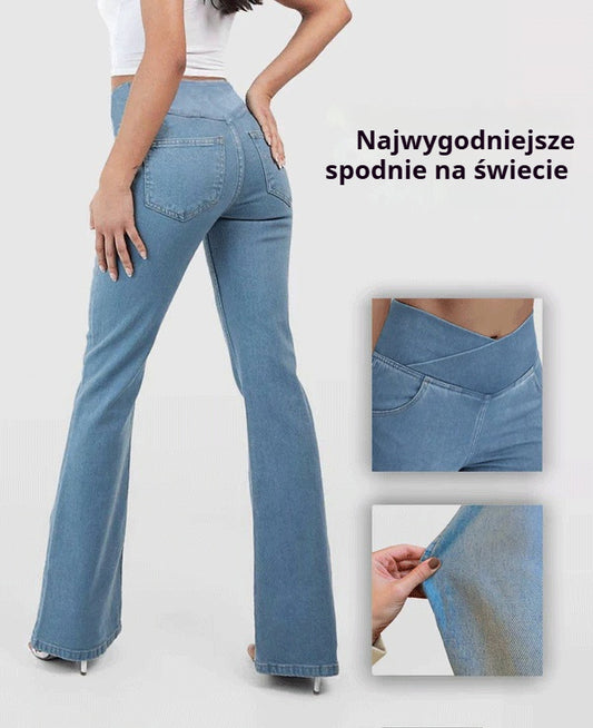 👖✨【50% zniżki przez ograniczony czas】Gorący hit – jeansy z wysokim stanem, wyszczuplające i modelujące pośladki💖