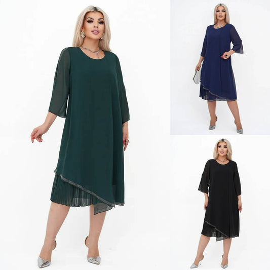 👗【S-5XL】🌈Primavara si vara noua rochie rafinata si eleganta din sifon, prietenoasa cu pielea si moale