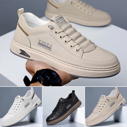 【39-44】2025 Męskie oddychające skórzane buty biznesowe casual