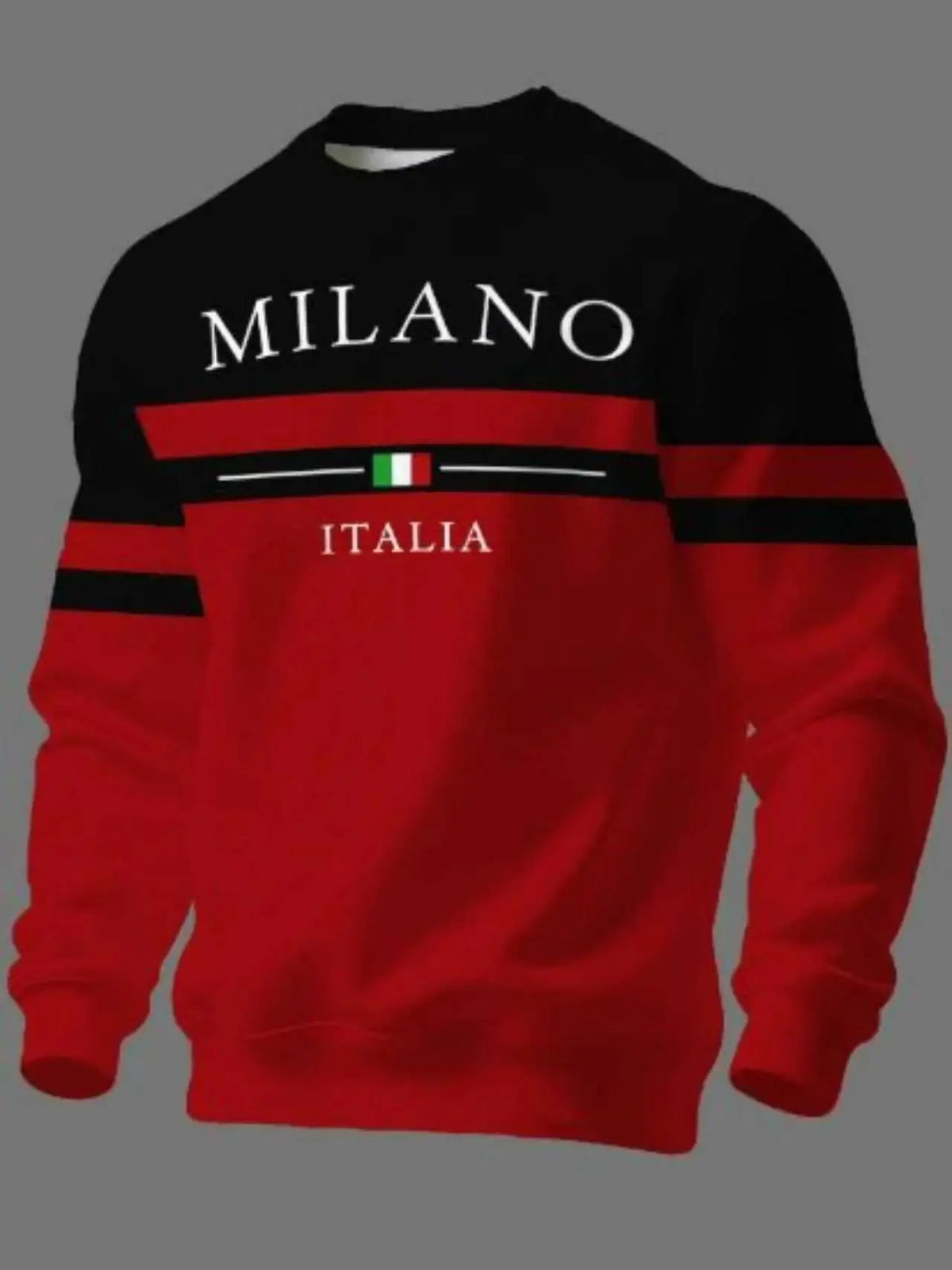 【S-6XL】Muške majice dugih rukava s natpisom „Milano Italia”