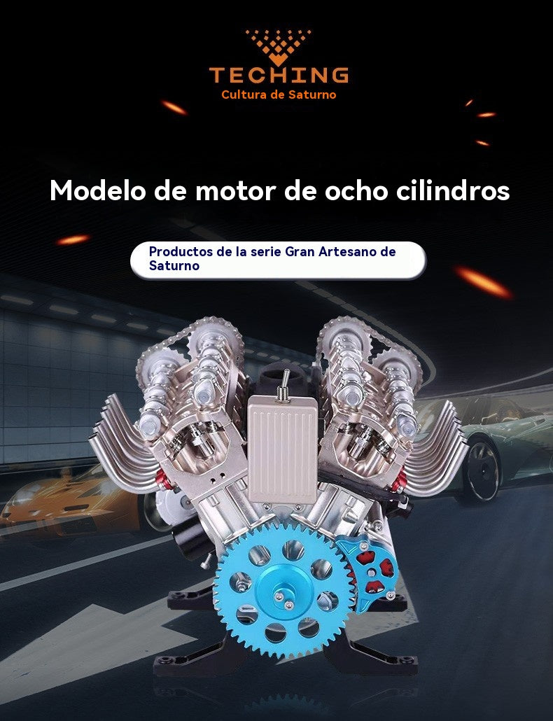 🔥Kup 1, drugi gratis – Model silnika V8 z metalu do złożenia