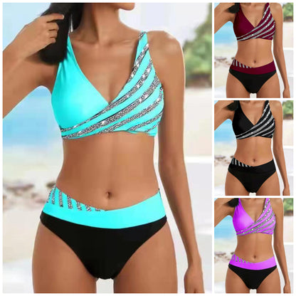 👙【40-100 kg, rozmiary S-3XL】👙Nowy damski zestaw stroju kąpielowego z nadrukiem 2026