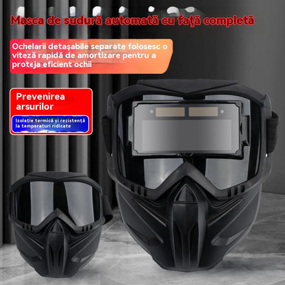 🔥Maska ochronna przeciwodblaskowa i odporna na zadrapania z automatyczną regulacją światła ---- ochrona oczu, oddychalność i izolacja cieplna.