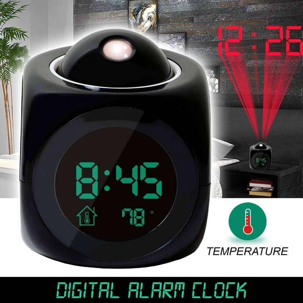 【Kupite 1 in prejmete 1 gratis】⏰ Večnamenska projektorska ura — čas, alarm, temperatura in vreme na vaši steni ali stropu