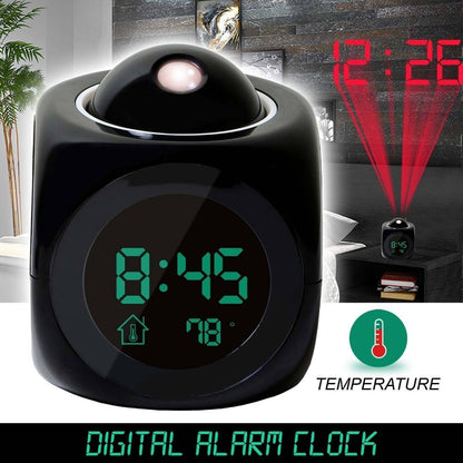 【Kupite 1 in prejmete 1 gratis】⏰ Večnamenska projektorska ura — čas, alarm, temperatura in vreme na vaši steni ali stropu
