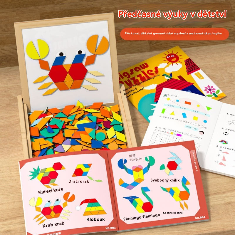 ⏳Ograniczona czasowo zniżka 40%⏰ Magnetyczna układanka Tangram – zabawka edukacyjna dla niemowląt