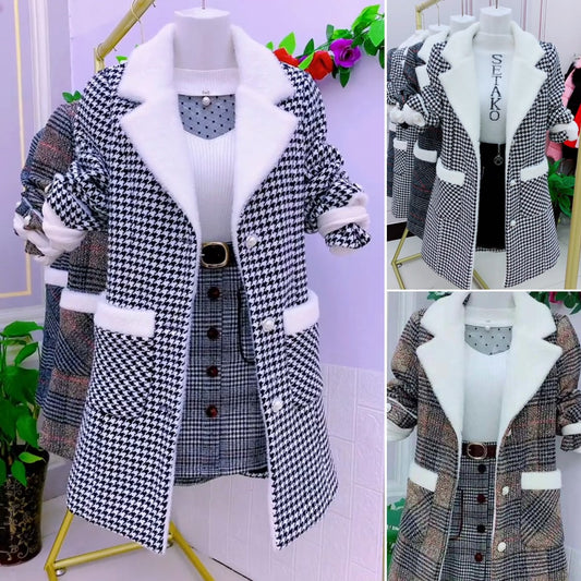 🔥【M-6XL】2024 Nowy styl, gruba kurtka z bawełny z kołnierzem, modna kurtka z wełny-3811809