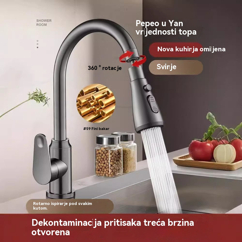 🚰【Besplatni filter uložak】🔥Mlaznica filtera za slavinu koja se okreće za 360°