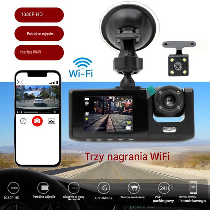 Kamera samochodowa o wysokiej rozdzielczości 1080p z kamerą cofania